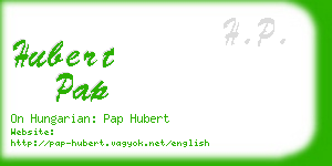 hubert pap business card